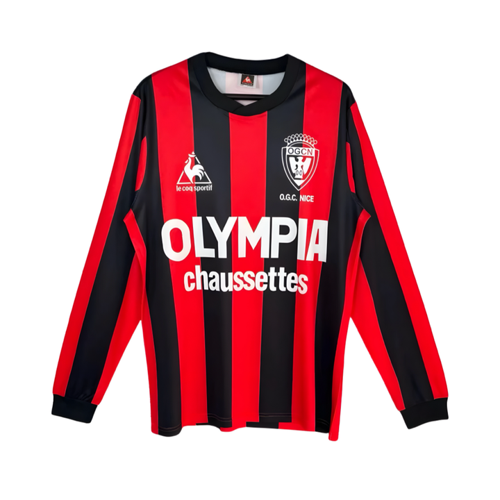 1977-78 OGC Nice 1a Equipación Manga Larga